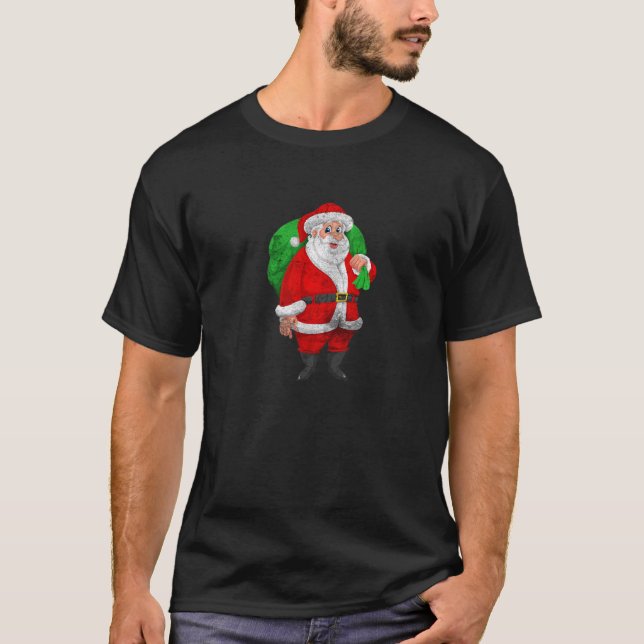 Happy Holiday Santa Claus Merry Christmas Family M T-Shirt (Front)