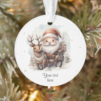 Happy Holiday Season Customisable Xmas Ornament
