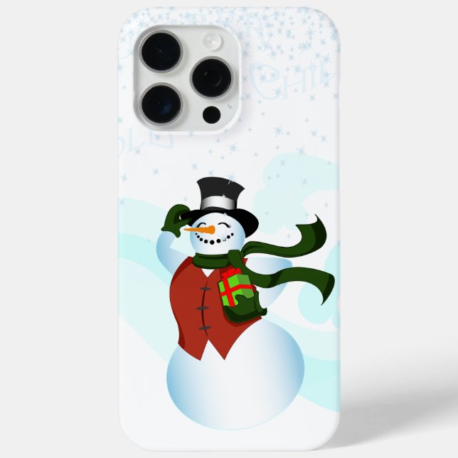 Happy Holiday Snowman Case-Mate iPhone Case (Back)