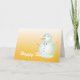 Happy holiday snowman greeting cards