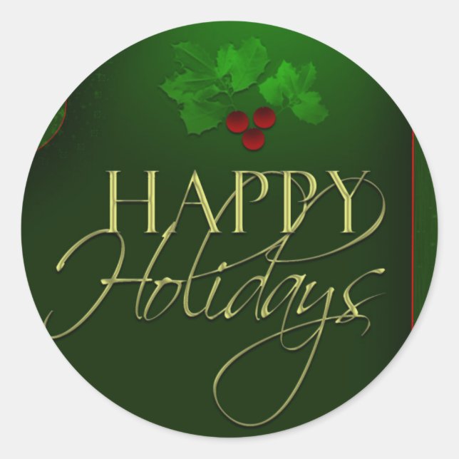 Happy Holiday stickers (Front)