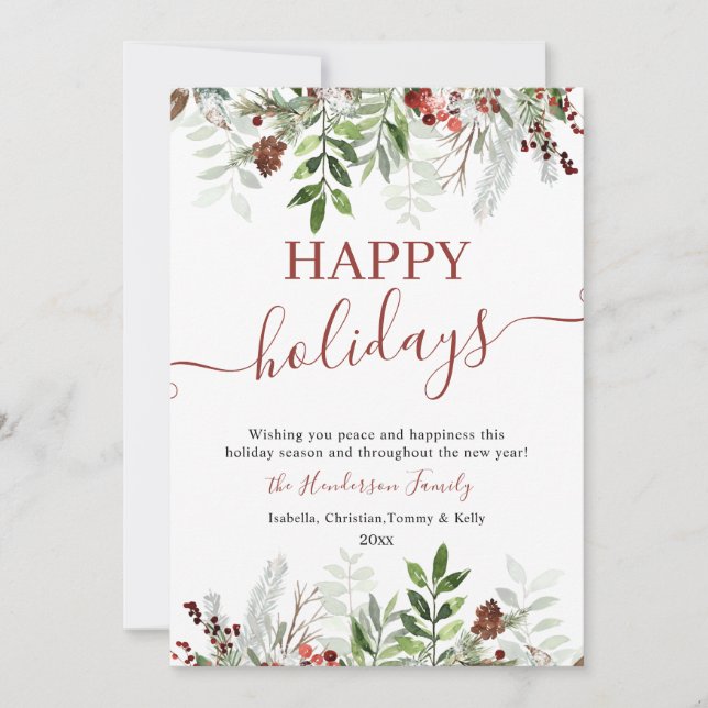 Happy Holiday Winter Forest Christmas Invitation (Front)