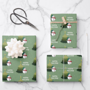 Happy Holiday Wrapping Paper Sheet