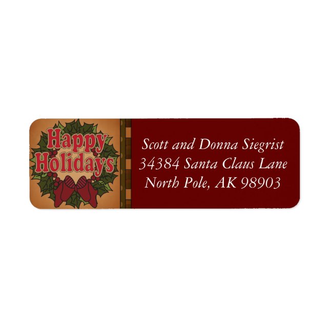 Happy Holiday Wreath Christmas (Front)