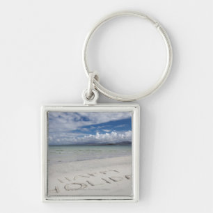Happy Holiday Written On Eilogarry Beach Key Ring