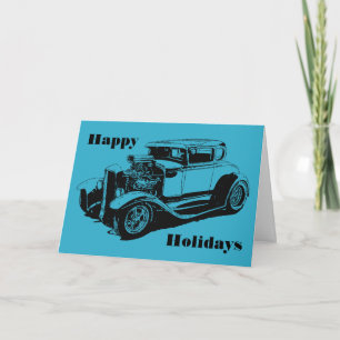 Happy Holidays 1931 5 Windows Coupe Holiday Card
