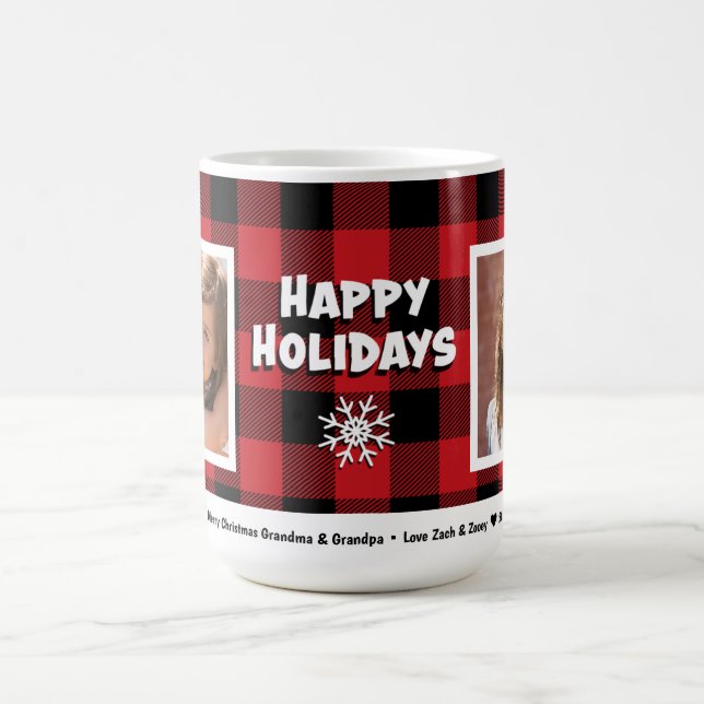 Happy Holidays 2 Photo Coffee Mug (Center)
