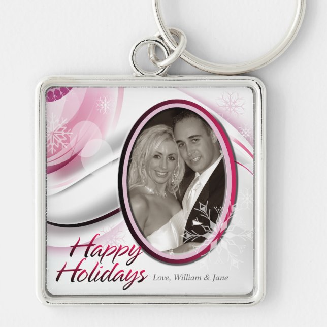 Happy Holidays 3 Keychain (Front)