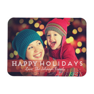 Happy Holidays 3" x 4" Photo Magnet