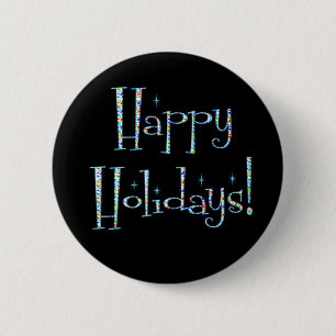 Happy Holidays 6 Cm Round Badge