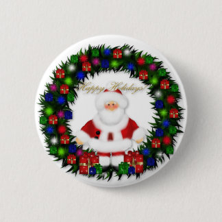 Happy Holidays 6 Cm Round Badge