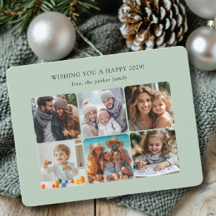 Happy Holidays 6 Photo Collage Christmas  Holiday Card