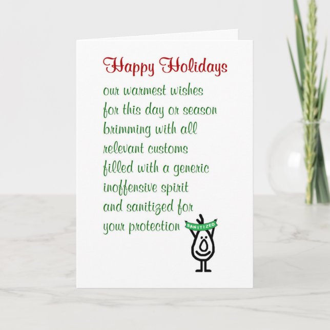 Happy Holidays - a funny holiday greetings card (Front)