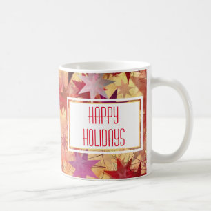 HAPPY HOLIDAYS Abstract Stars Personalised Coffee Mug