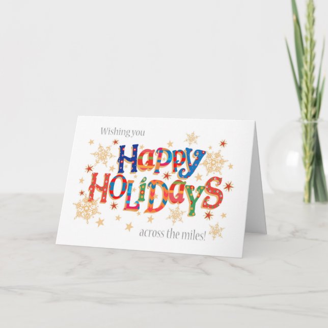 Happy Holidays Across the Miles Holiday Card (Front)