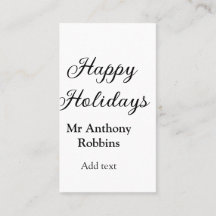 Happy holidays add name date year simple minimChri
