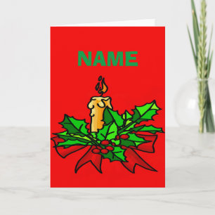 Happy Holidays Add Name Holiday Card