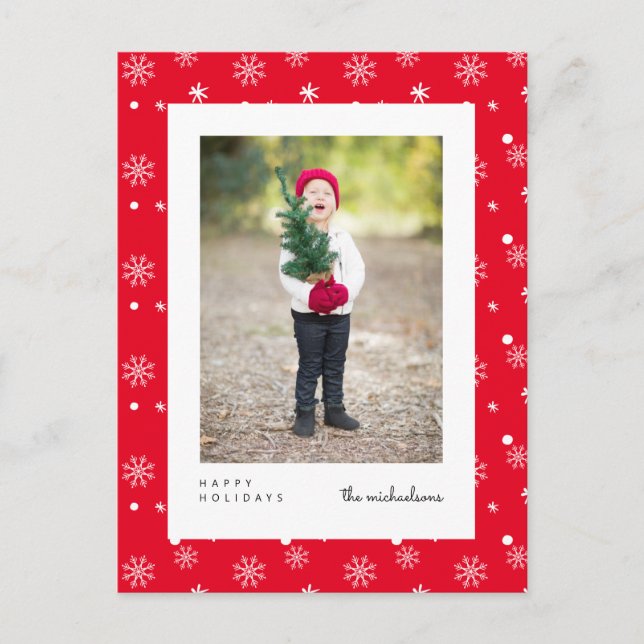 HAPPY HOLIDAYS | Add Your Photo Postcard (Front)