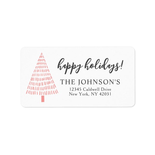 Happy Holidays Address Labels (Front)
