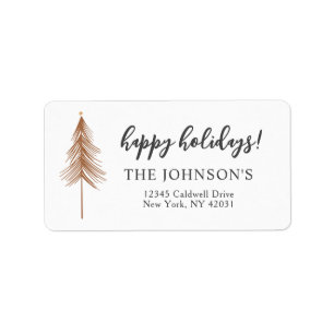 Happy Holidays Address Labels