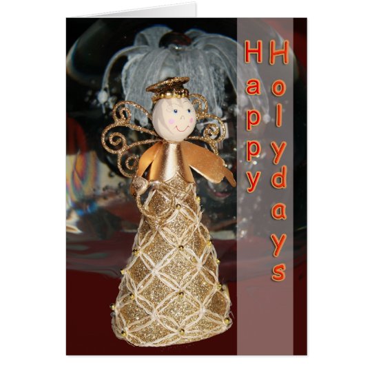 Happy Holidays angel card
