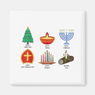 Happy Holidays Around The World Multicultural Cele Magnet