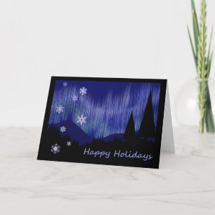 Happy Holidays - Aurora Borealis Holiday Card