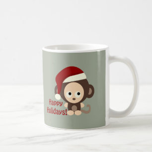 Happy Holidays! Baby Monkey Coffee Mug