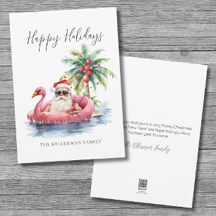 Happy Holidays Beach Christmas Holiday Card