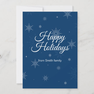 Happy Holidays Blue Card