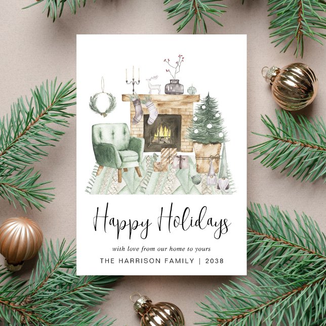 Happy Holidays Boho Christmas Holiday Card (Creator Uploaded)