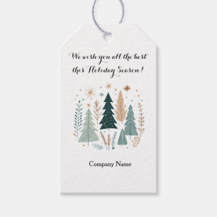 Happy Holidays Boho Christmas Trees Company  Gift Tags