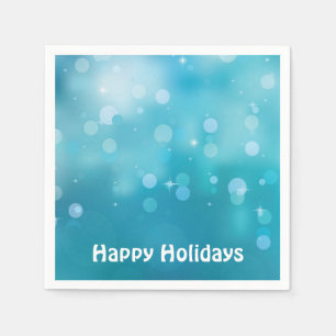 Happy Holidays Bokeh lights Napkin