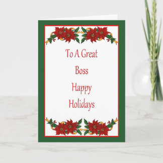 Happy Holidays Boss Card