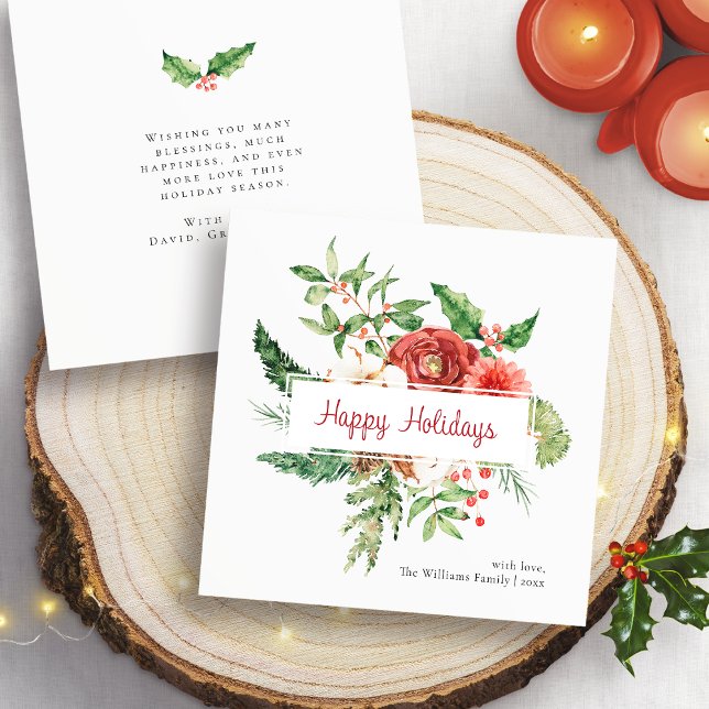 Happy Holidays Botanical Christmas Card (Happy Holidays Botanical Christmas Card
)