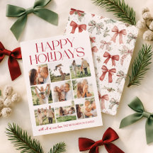 Happy Holidays Bow Photo Collage
