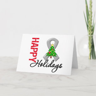 Happy Holidays Brain Cancer Awareness Holiday Card