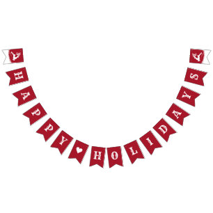 HAPPY HOLIDAYS bunting banner