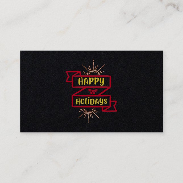 Happy Holidays Business Card (Front)