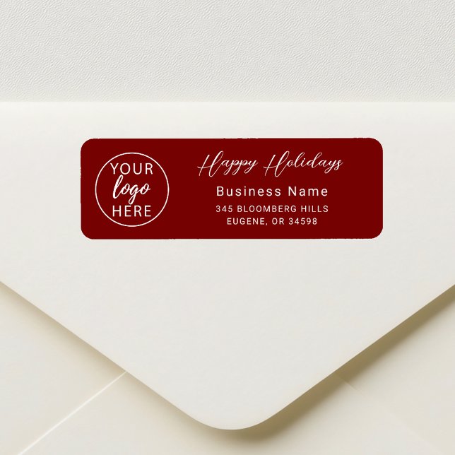 Happy Holidays Business Custom Return Address (Happy Holidays Business Custom Return Address Label)