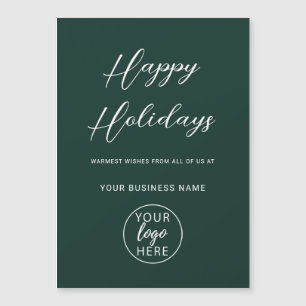 Happy Holidays Business logo Magnetic Card