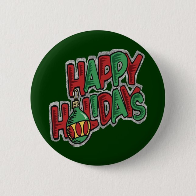 Happy Holidays - Button (Front)