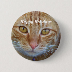 Happy Holidays_ Button_by Elenne Boothe 6 Cm Round Badge