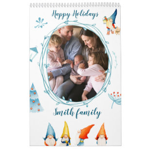 Happy Holidays Calendar With Elves