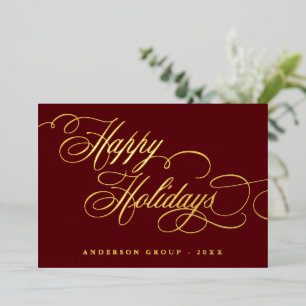 Happy Holidays Calligraphy corporate Greeting