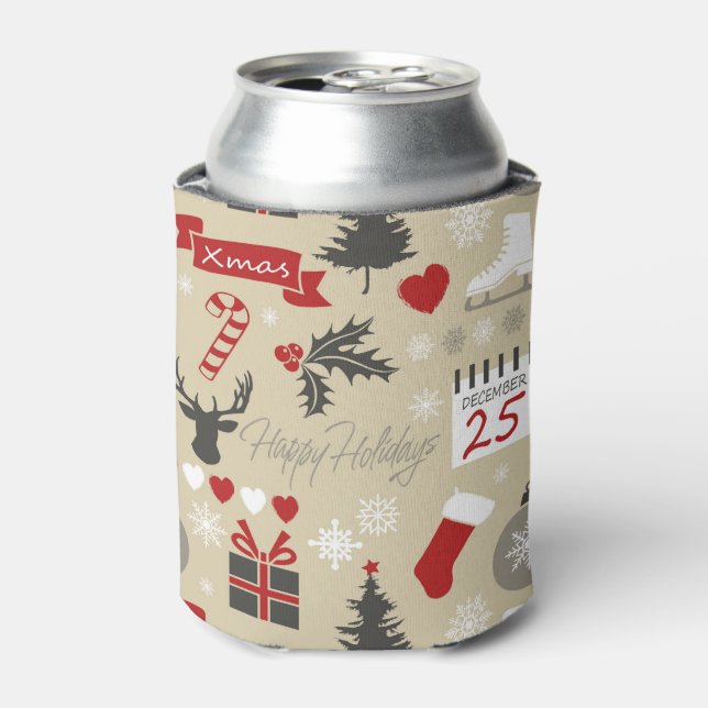 Happy Holidays Can Cooler (Can Front)