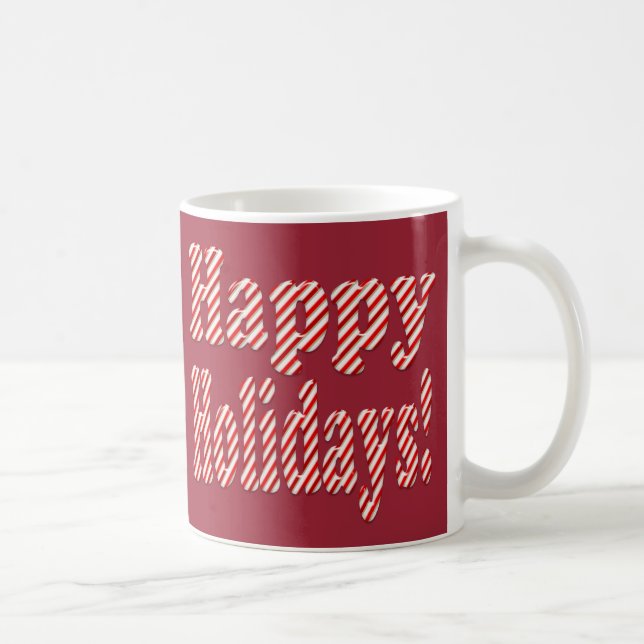Happy Holidays Candy Cane Mug (Right)
