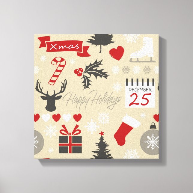 Happy Holidays Canvas Print (Front)