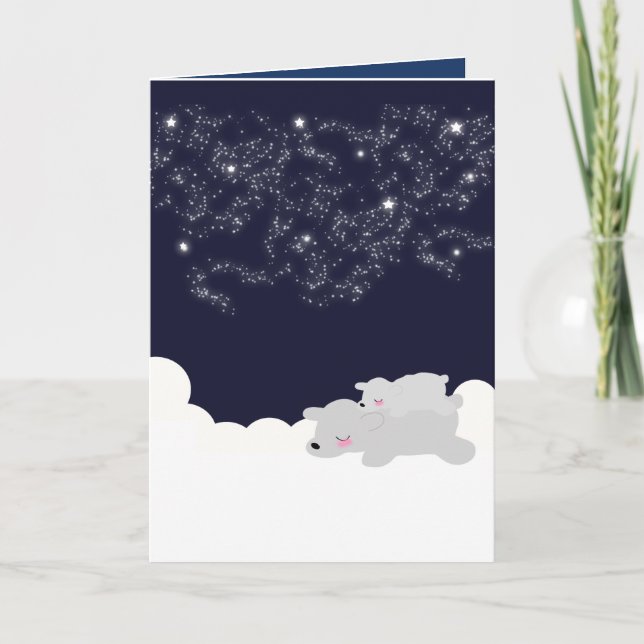 Happy Holidays Card Christmas Polar Bear Card (Front)