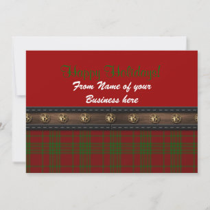 Happy Holidays card from business plaid